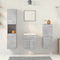 vidaXL 5 Piece Bathroom Furniture Set Concrete Grey Engineered Wood