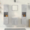 vidaXL 5 Piece Bathroom Furniture Set Concrete Grey Engineered Wood