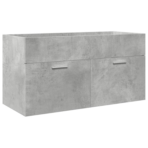 vidaXL 5 Piece Bathroom Furniture Set Concrete Grey Engineered Wood