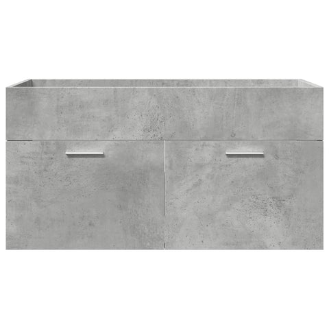 vidaXL 5 Piece Bathroom Furniture Set Concrete Grey Engineered Wood