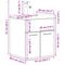 vidaXL Bathroom Sink Cabinet with Built-in Basin and Faucet Concrete Grey
