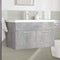 vidaXL Bathroom Sink Cabinet with Built-in Basin and Faucet Concrete Grey