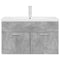 vidaXL Bathroom Sink Cabinet with Built-in Basin and Faucet Concrete Grey