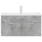 vidaXL Bathroom Sink Cabinet with Built-in Basin and Faucet Concrete Grey