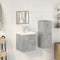 vidaXL 4 Piece Bathroom Furniture Set Concrete Grey Engineered Wood