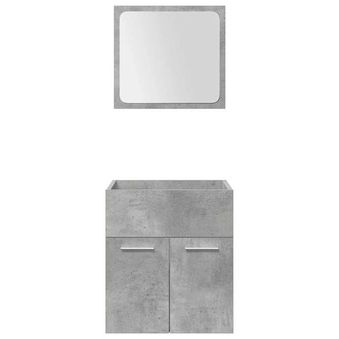 vidaXL 5 Piece Bathroom Furniture Set Concrete Grey Engineered Wood
