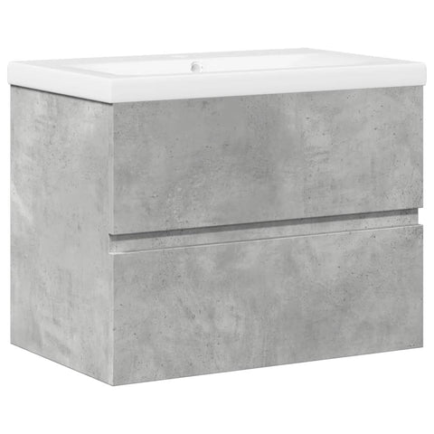 vidaXL 2 Piece Bathroom Furniture Set Concrete Grey Engineered Wood