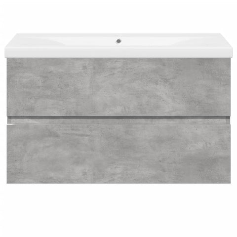 vidaXL 2 Piece Bathroom Furniture Set Concrete Grey Engineered Wood
