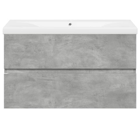 vidaXL 2 Piece Bathroom Furniture Set Concrete Grey Engineered Wood