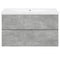 vidaXL 2 Piece Bathroom Furniture Set Concrete Grey Engineered Wood