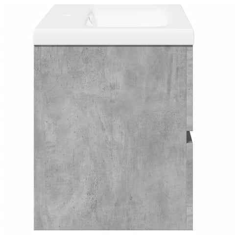 vidaXL 2 Piece Bathroom Furniture Set Concrete Grey Engineered Wood