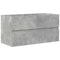 vidaXL 2 Piece Bathroom Furniture Set Concrete Grey Engineered Wood
