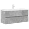 vidaXL 2 Piece Bathroom Furniture Set Concrete Grey Engineered Wood