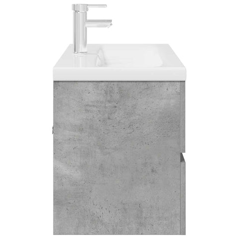 vidaXL 2 Piece Bathroom Furniture Set Concrete Grey Engineered Wood