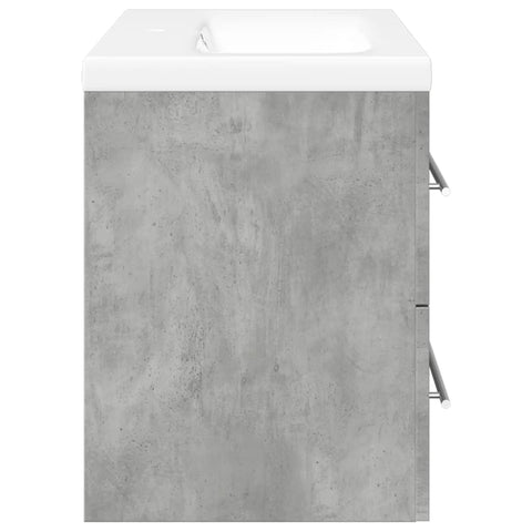 vidaXL 2 Piece Bathroom Furniture Set Concrete Grey Engineered Wood