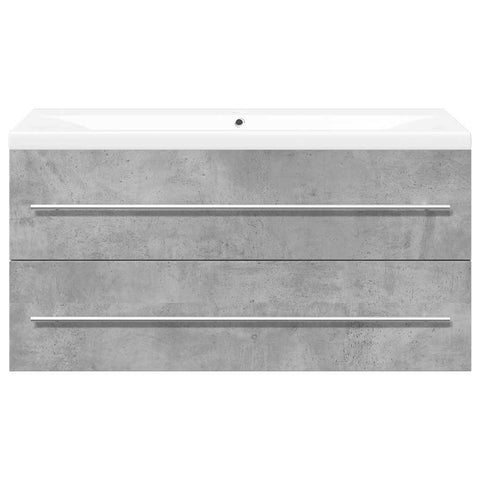 vidaXL 2 Piece Bathroom Furniture Set Concrete Grey Engineered Wood