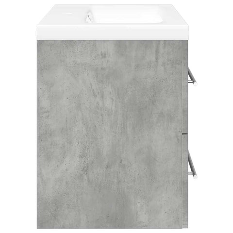 vidaXL 2 Piece Bathroom Furniture Set Concrete Grey Engineered Wood