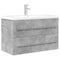 vidaXL 2 Piece Bathroom Furniture Set Concrete Grey Engineered Wood