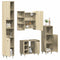 vidaXL 4 Piece Bathroom Furniture set Sonoma Oak Engineered Wood