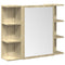 vidaXL 3 Piece Bathroom Furniture set Sonoma Oak Engineered Wood
