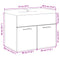 vidaXL Bathroom Sink Cabinet with Built-in Basin Sonoma Oak