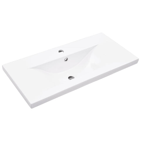 vidaXL Bathroom Sink Cabinet with Built-in Basin Sonoma Oak