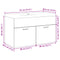 vidaXL Bathroom Sink Cabinet with Built-in Basin Sonoma Oak