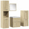 vidaXL 5 Piece Bathroom Furniture Set Sonoma Oak Engineered Wood