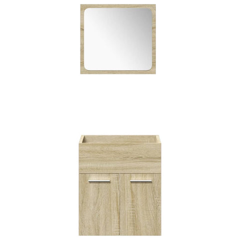 vidaXL 5 Piece Bathroom Furniture Set Sonoma Oak Engineered Wood