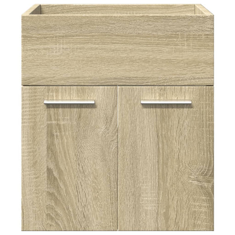 vidaXL 4 Piece Bathroom Furniture Set Sonoma Oak Engineered Wood