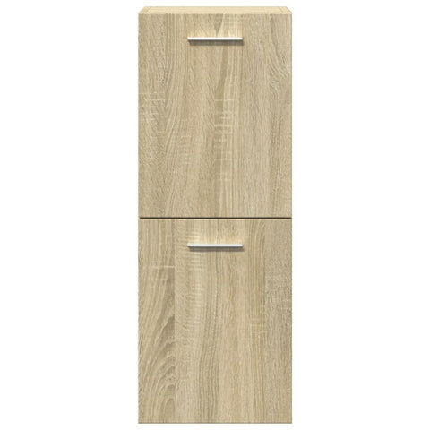 vidaXL 4 Piece Bathroom Furniture Set Sonoma Oak Engineered Wood