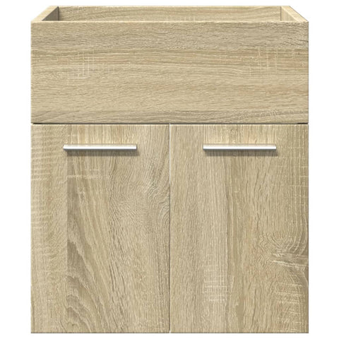 vidaXL 4 Piece Bathroom Furniture Set Sonoma Oak Engineered Wood