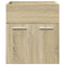 vidaXL 4 Piece Bathroom Furniture Set Sonoma Oak Engineered Wood