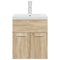 vidaXL Bathroom Sink Cabinet with Built-in Basin and Faucet Sonoma Oak