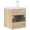 vidaXL Bathroom Sink Cabinet with Built-in Basin and Faucet Sonoma Oak
