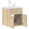 vidaXL Bathroom Sink Cabinet with Built-in Basin and Faucet Sonoma Oak