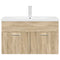 vidaXL Bathroom Sink Cabinet with Built-in Basin and Faucet Sonoma Oak