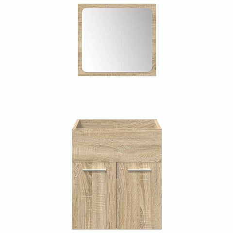 vidaXL 5 Piece Bathroom Furniture Set Sonoma Oak Engineered Wood
