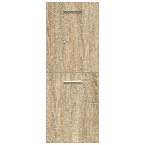 vidaXL 4 Piece Bathroom Furniture Set Sonoma Oak Engineered Wood