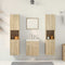 vidaXL 5 Piece Bathroom Furniture Set Sonoma Oak Engineered Wood