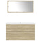 vidaXL 3 Piece Bathroom Furniture Set Sonoma Oak Engineered Wood