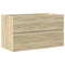 vidaXL 3 Piece Bathroom Furniture Set Sonoma Oak Engineered Wood