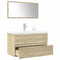 vidaXL 3 Piece Bathroom Furniture Set Sonoma Oak Engineered Wood