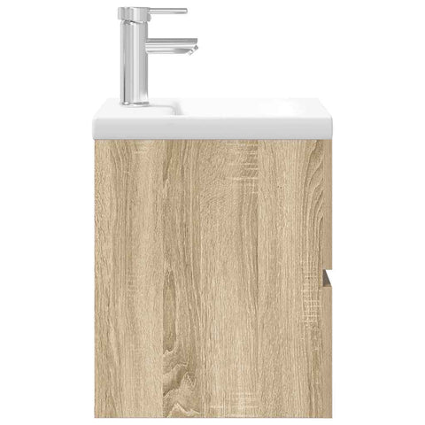 vidaXL 2 Piece Bathroom Furniture Set Sonoma Oak Engineered Wood