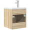 vidaXL 2 Piece Bathroom Furniture Set Sonoma Oak Engineered Wood