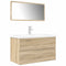 vidaXL 3 Piece Bathroom Furniture Set Sonoma Oak Engineered Wood