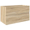 vidaXL 3 Piece Bathroom Furniture Set Sonoma Oak Engineered Wood