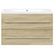 vidaXL 2 Piece Bathroom Furniture Set Sonoma Oak Engineered Wood