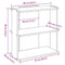 vidaXL Bookcase 3-Tier Smoked Oak 60x30x60 cm Engineered Wood