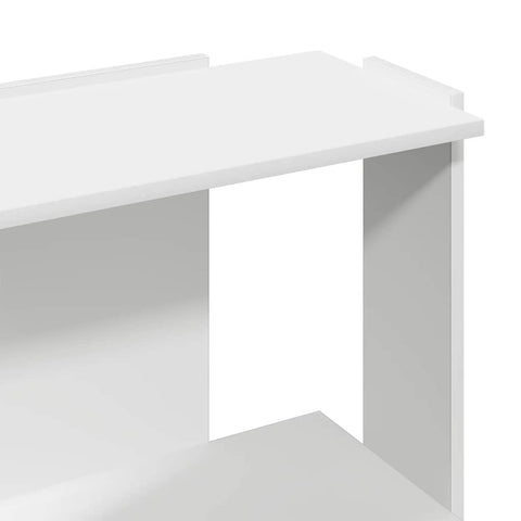 vidaXL Bookcase 3-Tier White 60x30x80 cm Engineered Wood